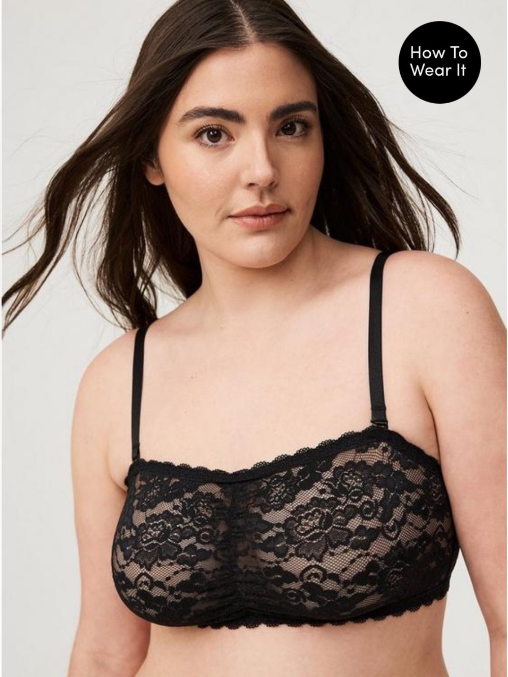 Torrid Black Lace Bralette with Adjustable Straps